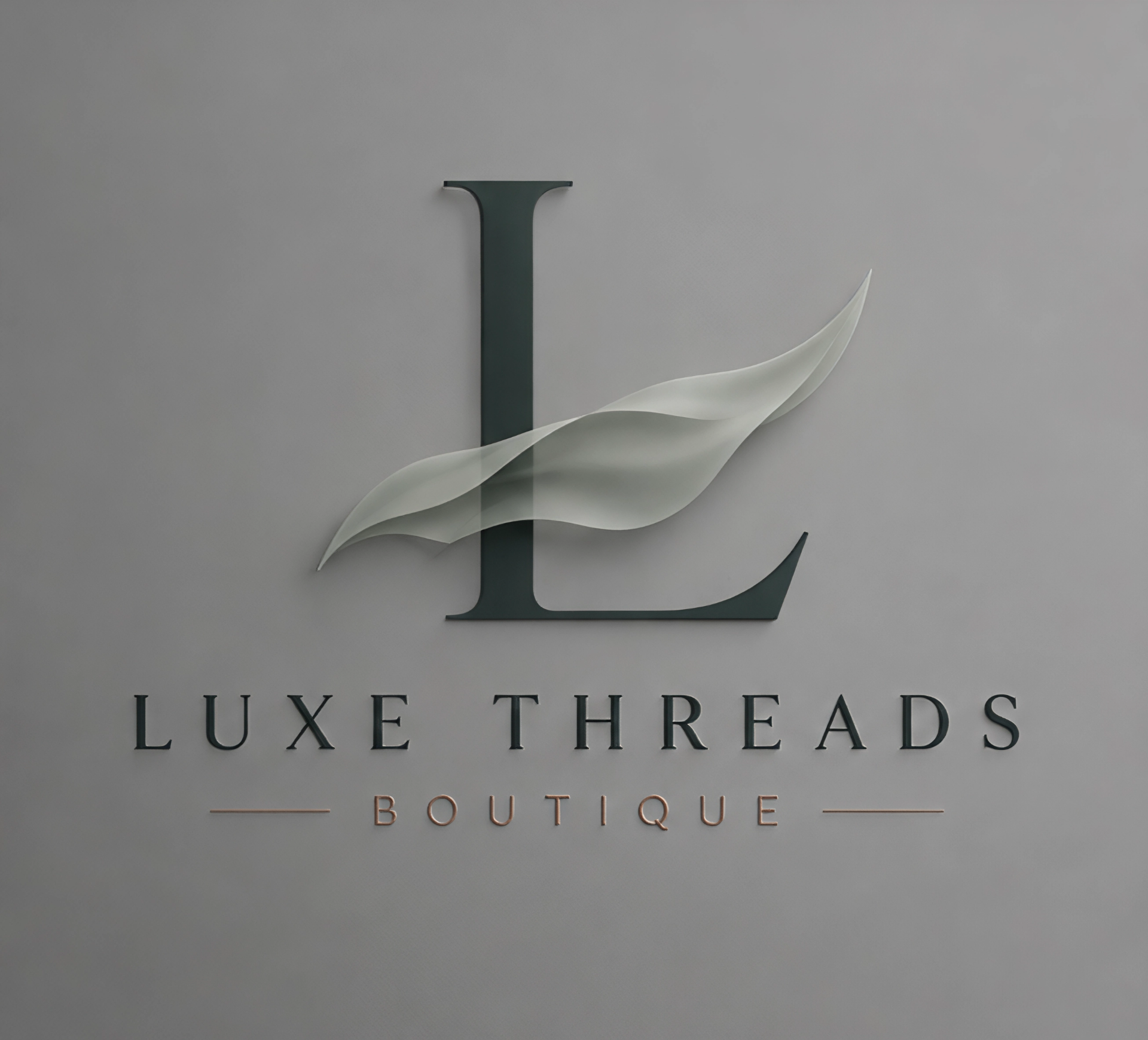 Luxe Threads Boutique logo design