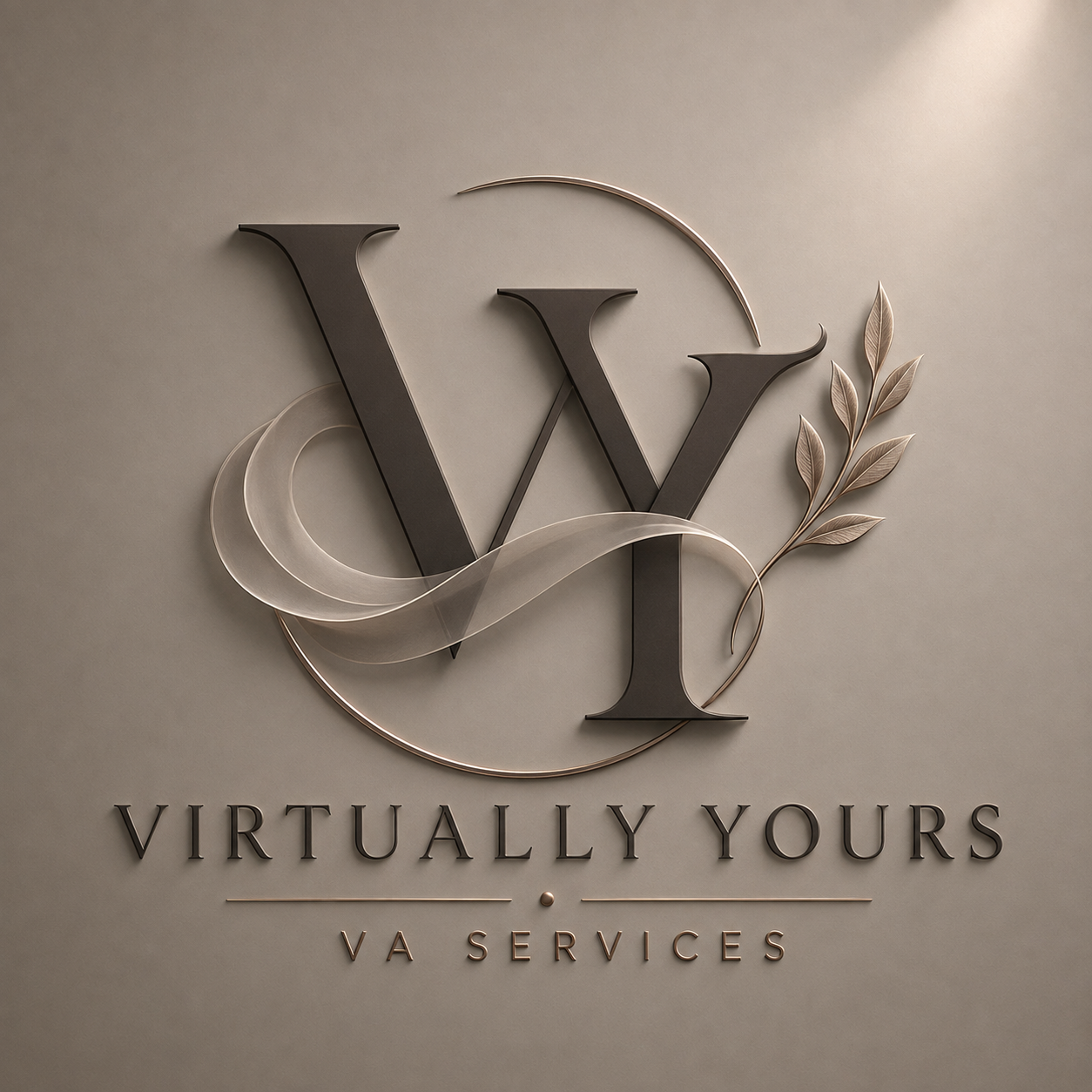 Virtually Yours VA Services logo design