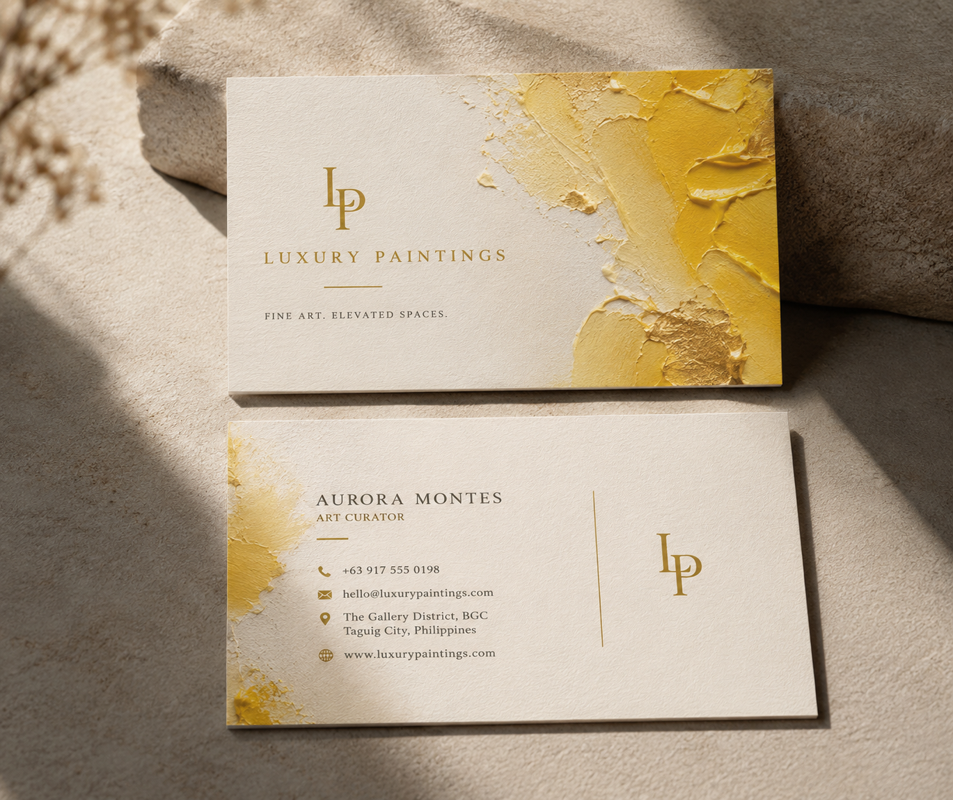 Luxury Paintings business card design