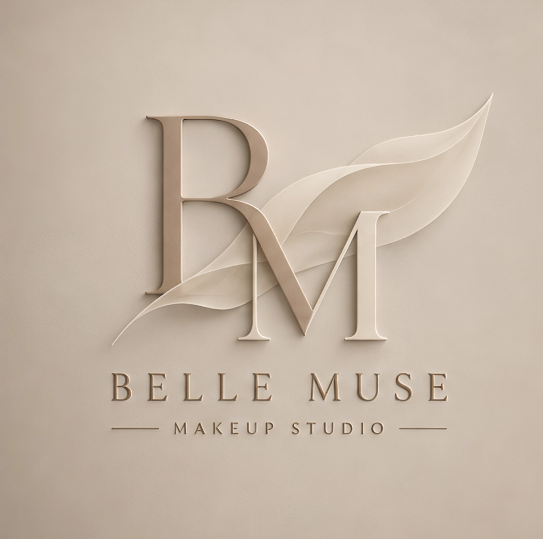 Belle Muse Makeup Studio logo design