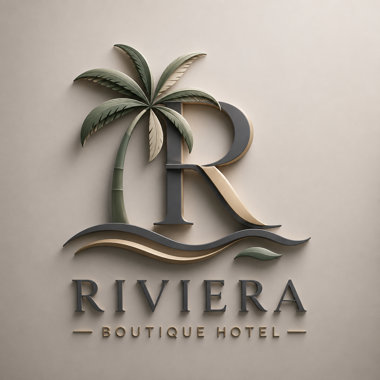 Riviera Boutique Hotel logo design
