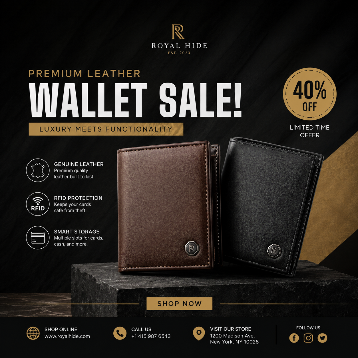 Royal Hide flyer design