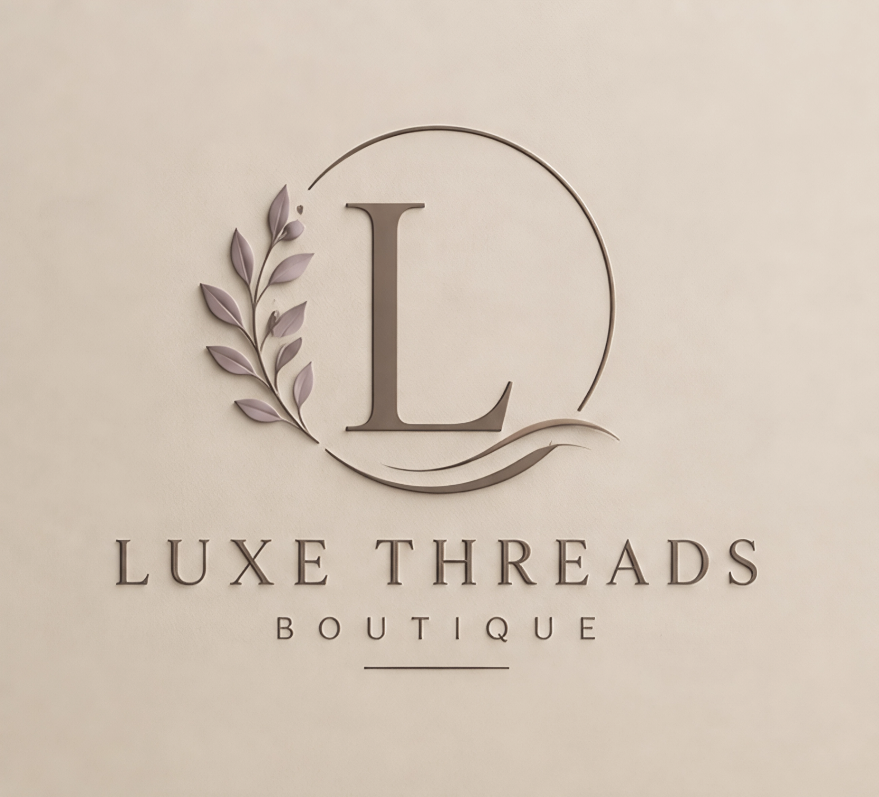 Luxe Threads Boutique logo design