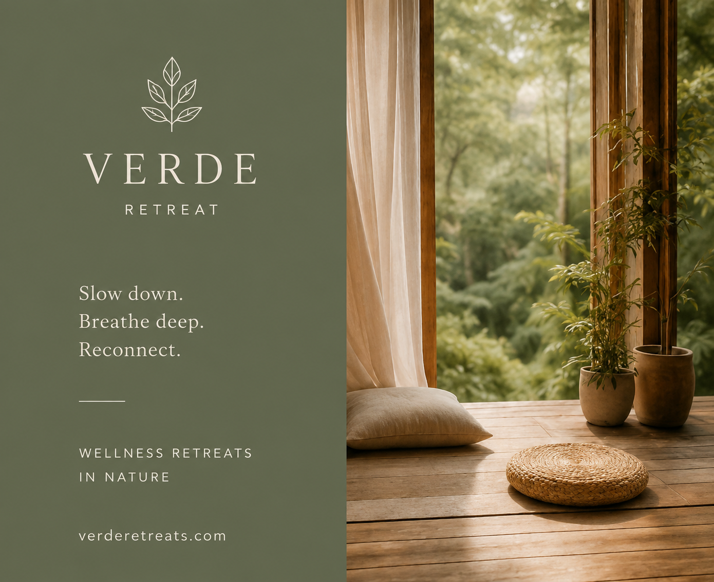 Verde Retreat flyer design