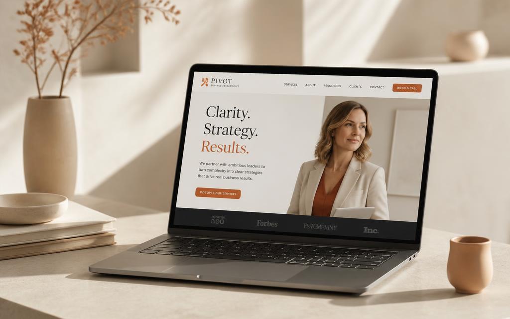 Professional website template for small businesses and service providers