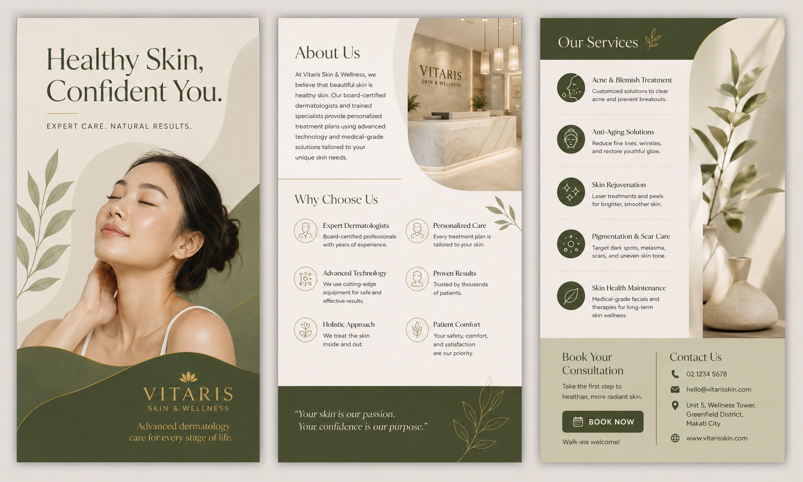 Vitaris Skin & Wellness flyer design