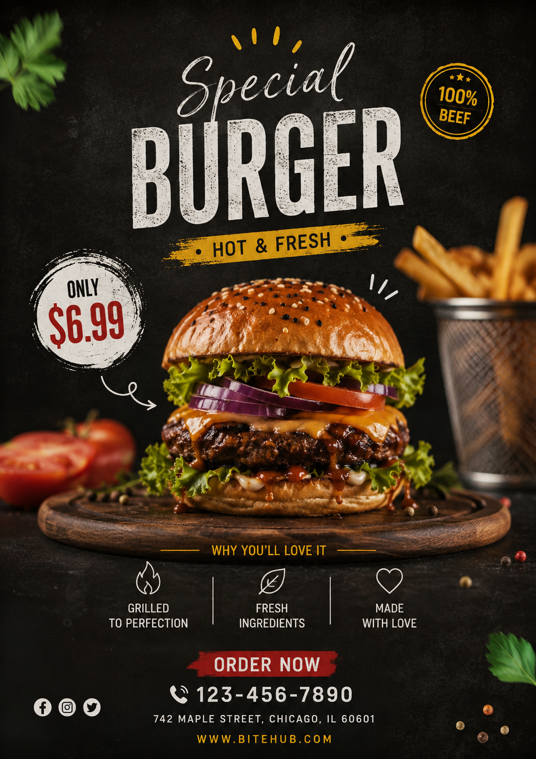 BiteHub flyer design
