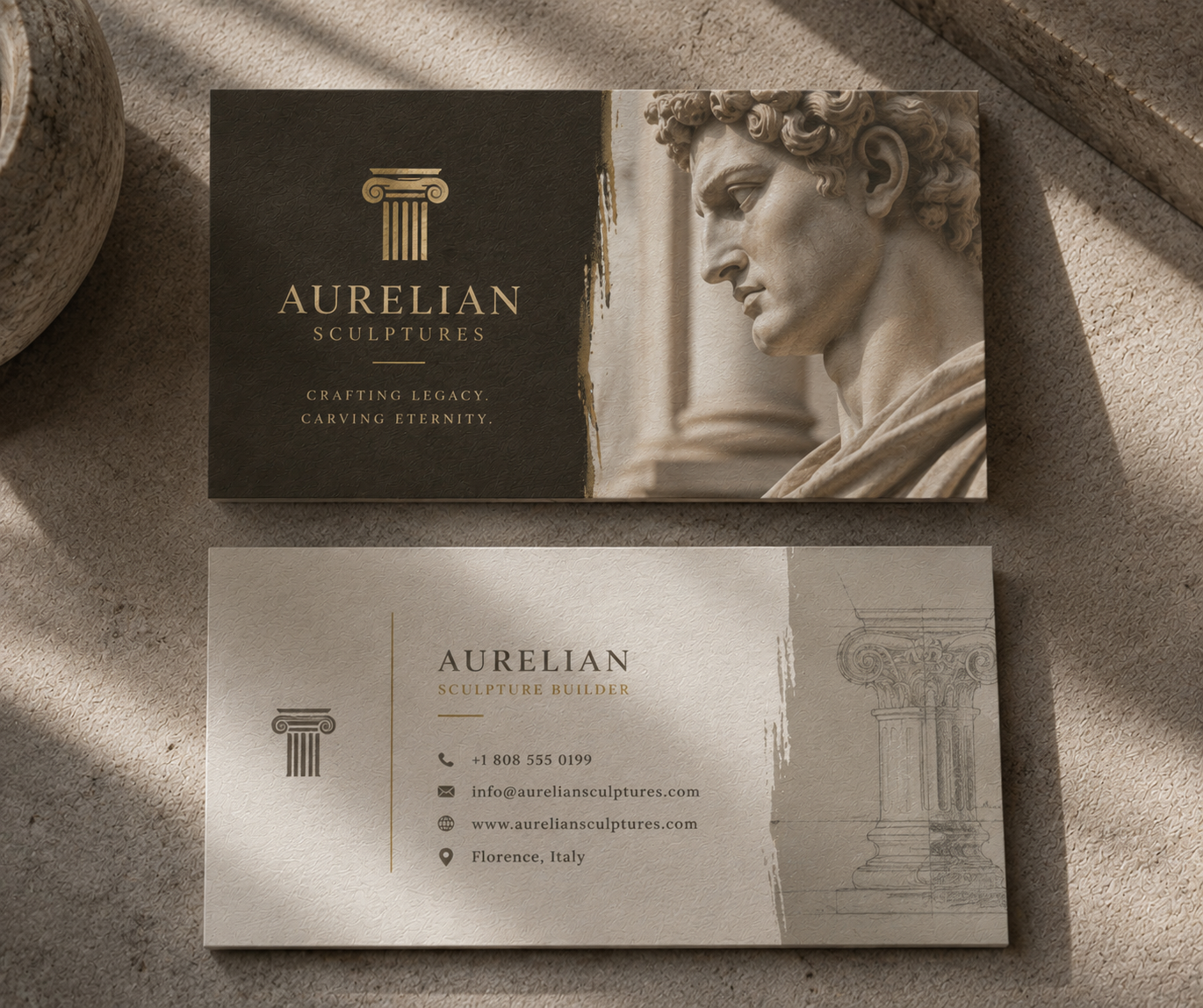 Aurelian Sculptures business card design