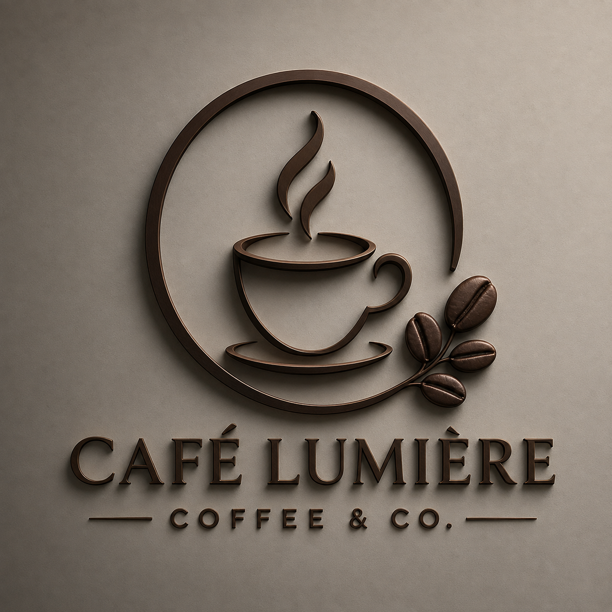 Café Lumière Coffee & Co. logo design