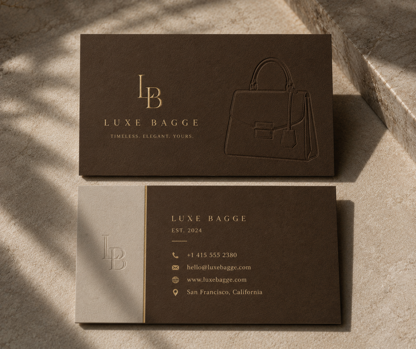 Luxe Bagge business card design
