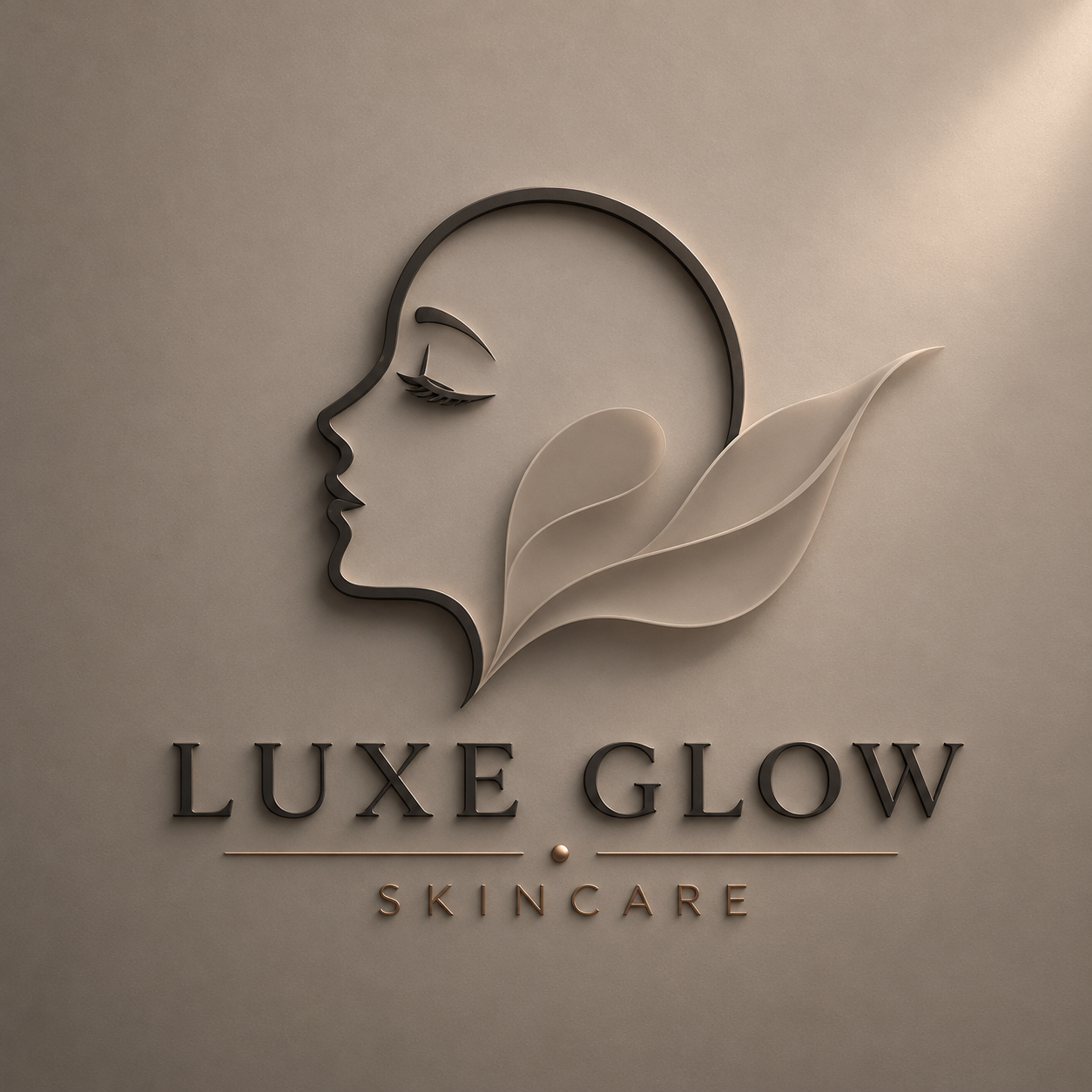 Luxe Glow Skincare logo design