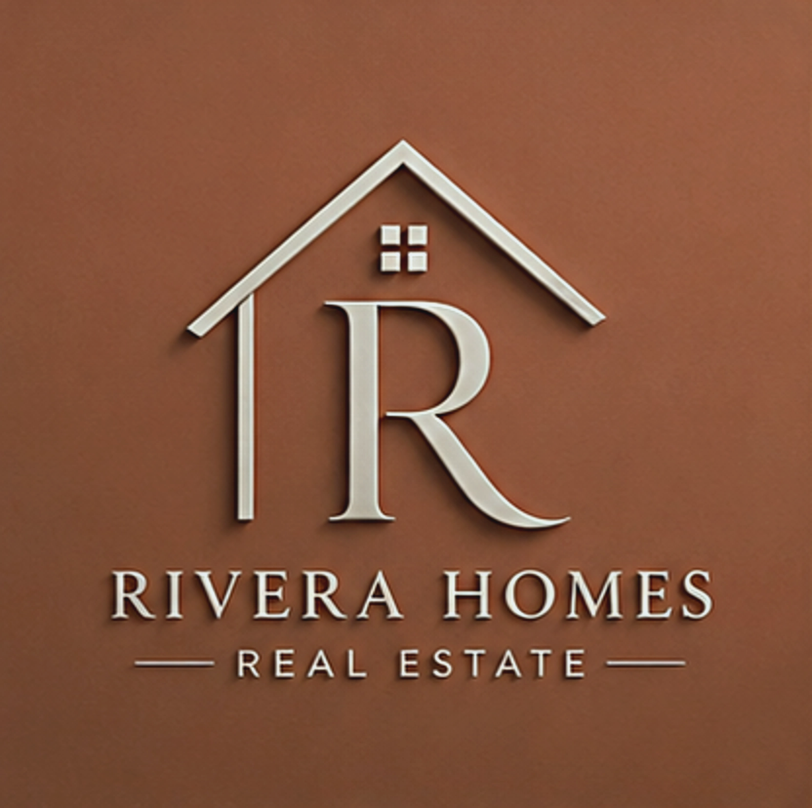 Rivera Homes Real Estate logo design