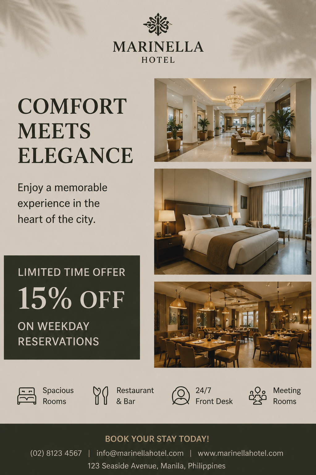 Marinella Hotel flyer design
