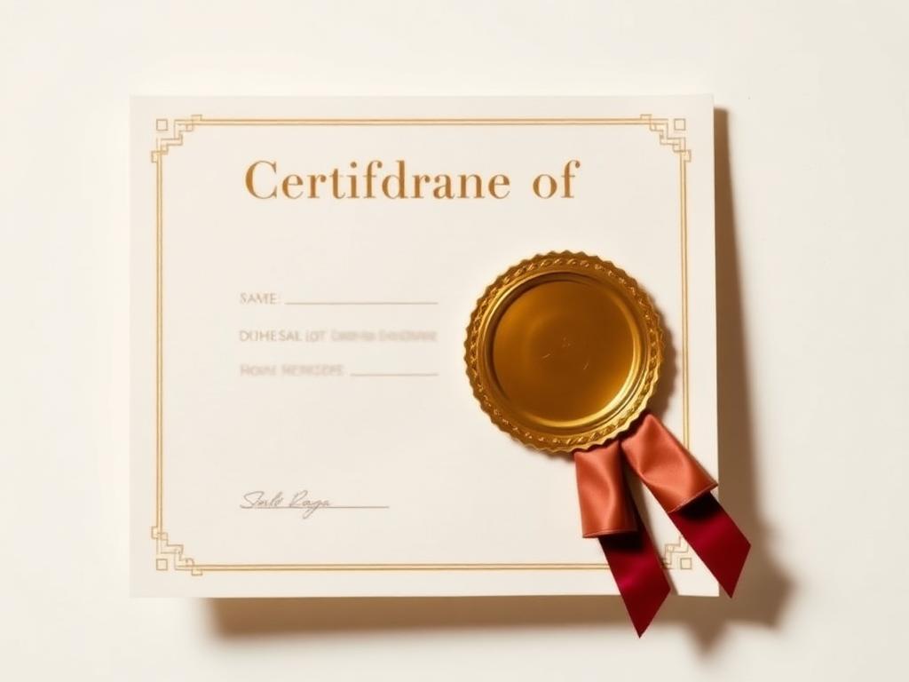 Professional Copywriting Certification certificate document